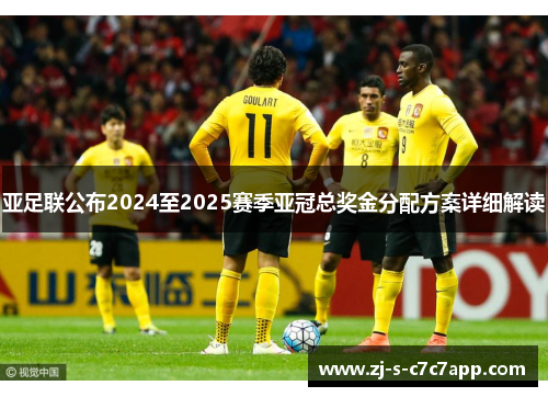 亚足联公布2024至2025赛季亚冠总奖金分配方案详细解读